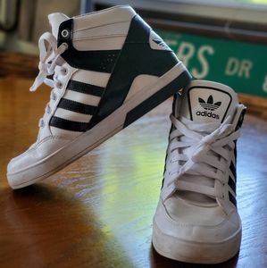 Addidas Black and White High-Tops